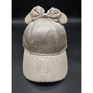Disney Adult Ear Hat Rose Gold Sequin Ears & Metallic‎ Bow